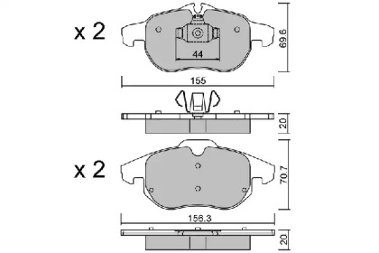 Комплект тормозных колодок (AISIN: BPFI-1021)